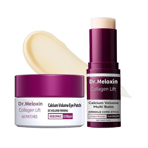 💗 [Dr.Meloxin Official] 50% OFF ✨ Collagen Lift Eye Balm Stick + Eye Patch Set | Firming, Anti-Aging, Wrinkle Care