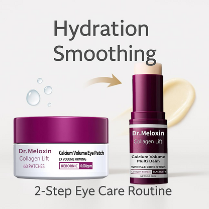 🌻[Dr.Meloxin Official] 50% OFF ✨ Collagen Lift Eye Balm Stick + Eye Patch Set | Firming, Anti-Aging, Wrinkle Care