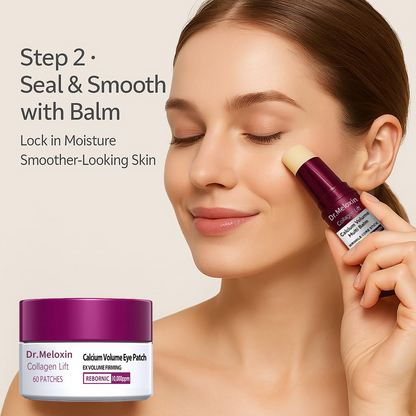 🥯 [Dr.Meloxin Official] 50% OFF ✨ Collagen Lift Eye Balm Stick + Eye Patch Set | Firming, Anti-Aging, Wrinkle Care