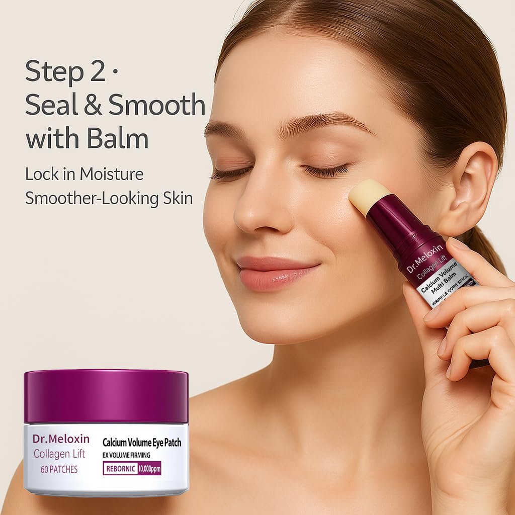 💗 [Dr.Meloxin Official] 50% OFF ✨ Collagen Lift Eye Balm Stick + Eye Patch Set | Firming, Anti-Aging, Wrinkle Care