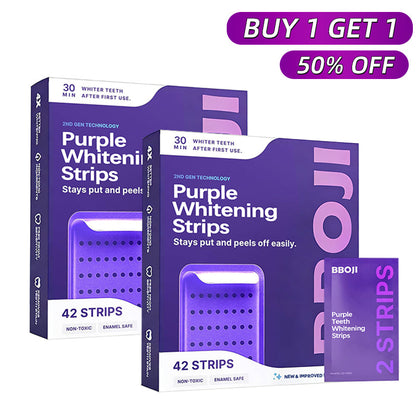 🦷Purple Teeth Whitening Strips | Fast, Gentle & Peroxide-Free Whitening