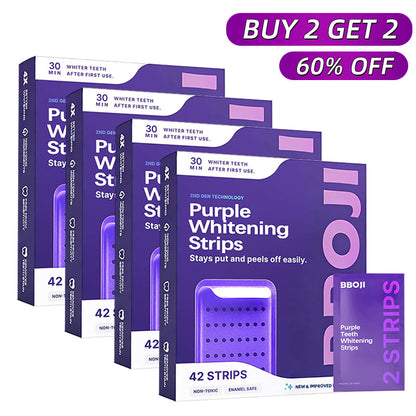 🦷Purple Teeth Whitening Strips | Fast, Gentle & Peroxide-Free Whitening