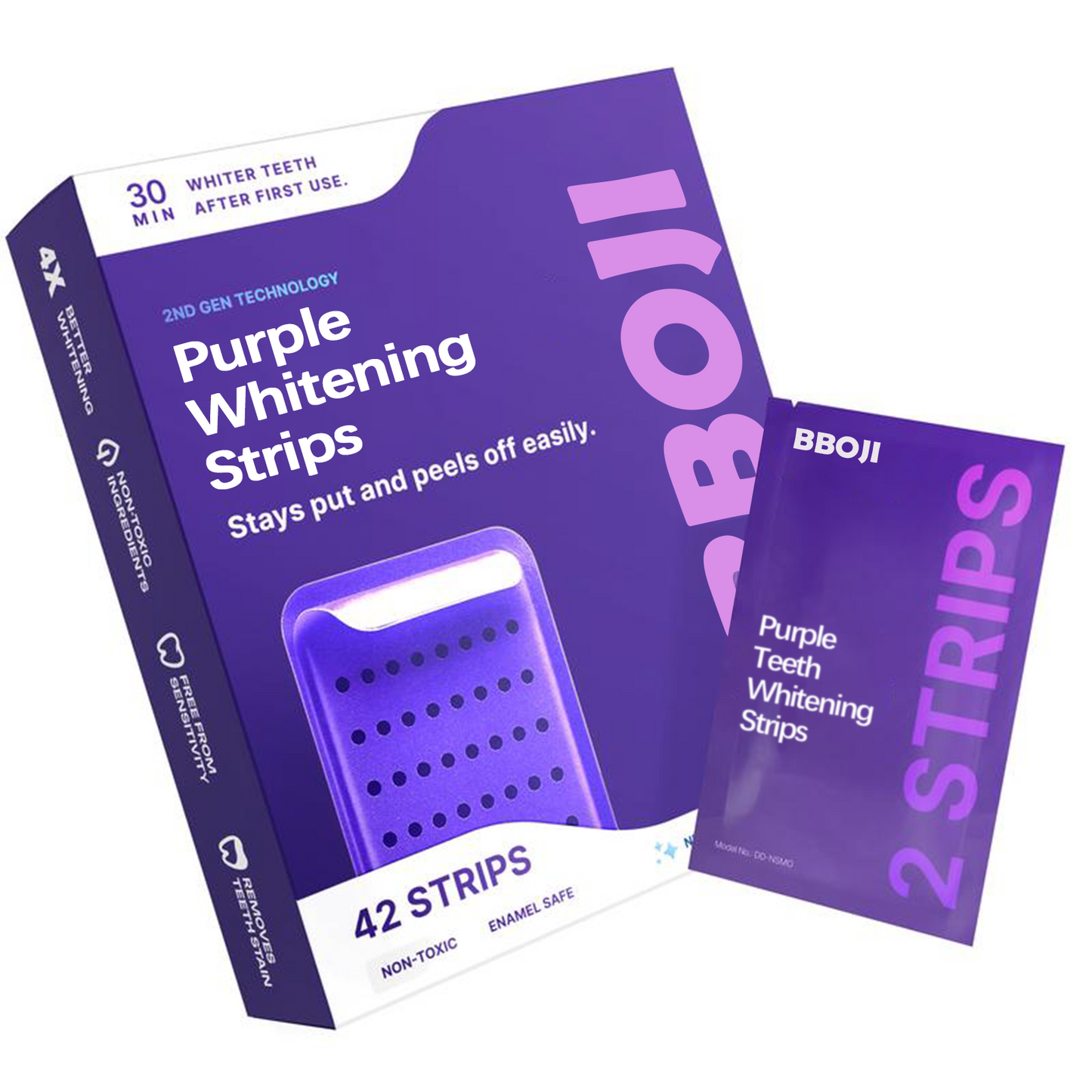 🦷Purple Teeth Whitening Strips | Fast, Gentle & Peroxide-Free Whitening