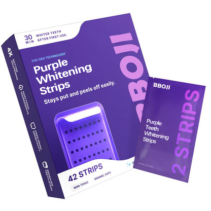 🦷Purple Teeth Whitening Strips | Fast, Gentle & Peroxide-Free Whitening