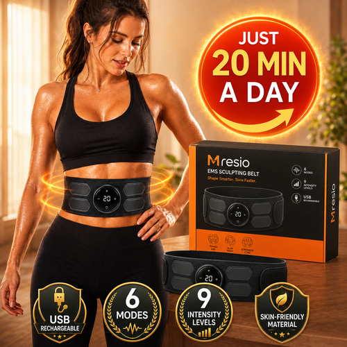 🥭Mresio® Smart Micro-Pulse EMS Sculpting Belt – Waist, Arms, Thighs & Calves Toning Support