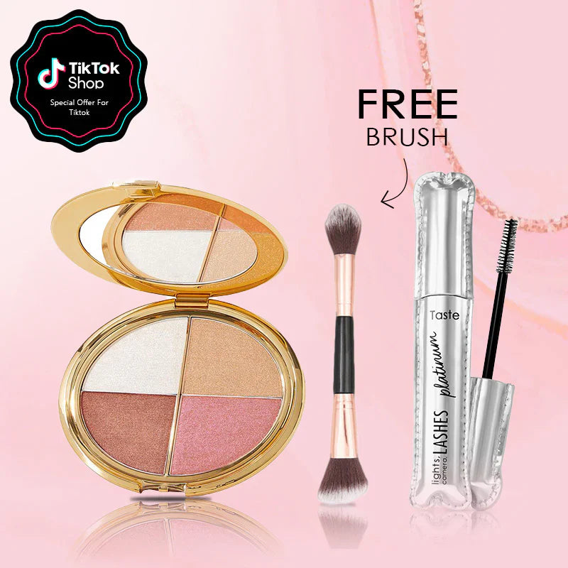⏰Last 3 hours 60% off💃eye & cheek palette - eyeshadow and highlighter makeup (Free Brush Included)