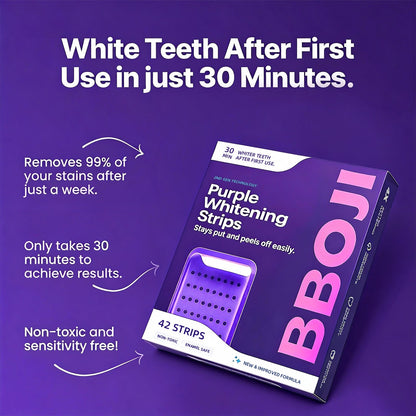 🦷Purple Teeth Whitening Strips | Fast, Gentle & Peroxide-Free Whitening