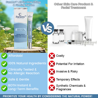 💧🪴Furzero™ All-in-One Lifting & Firming Serum Smooths wrinkles in 10 minutes, tightens skin, and reduces puffiness and dark circles