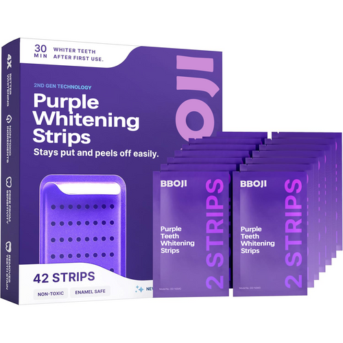 🦷Purple Teeth Whitening Strips | Fast, Gentle & Peroxide-Free Whitening