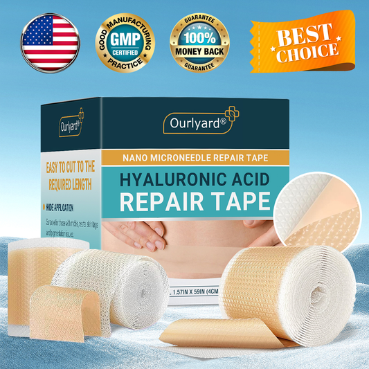 🍀Official Store |Ourlyard® Hyaluronic Acid Nano Microneedle Repair Tape🗽🎉(Treatment of old and new scars, reduction of surgical scars, stretch marks, keloids, acne, burns, warts, dermatomes and varicose veins)