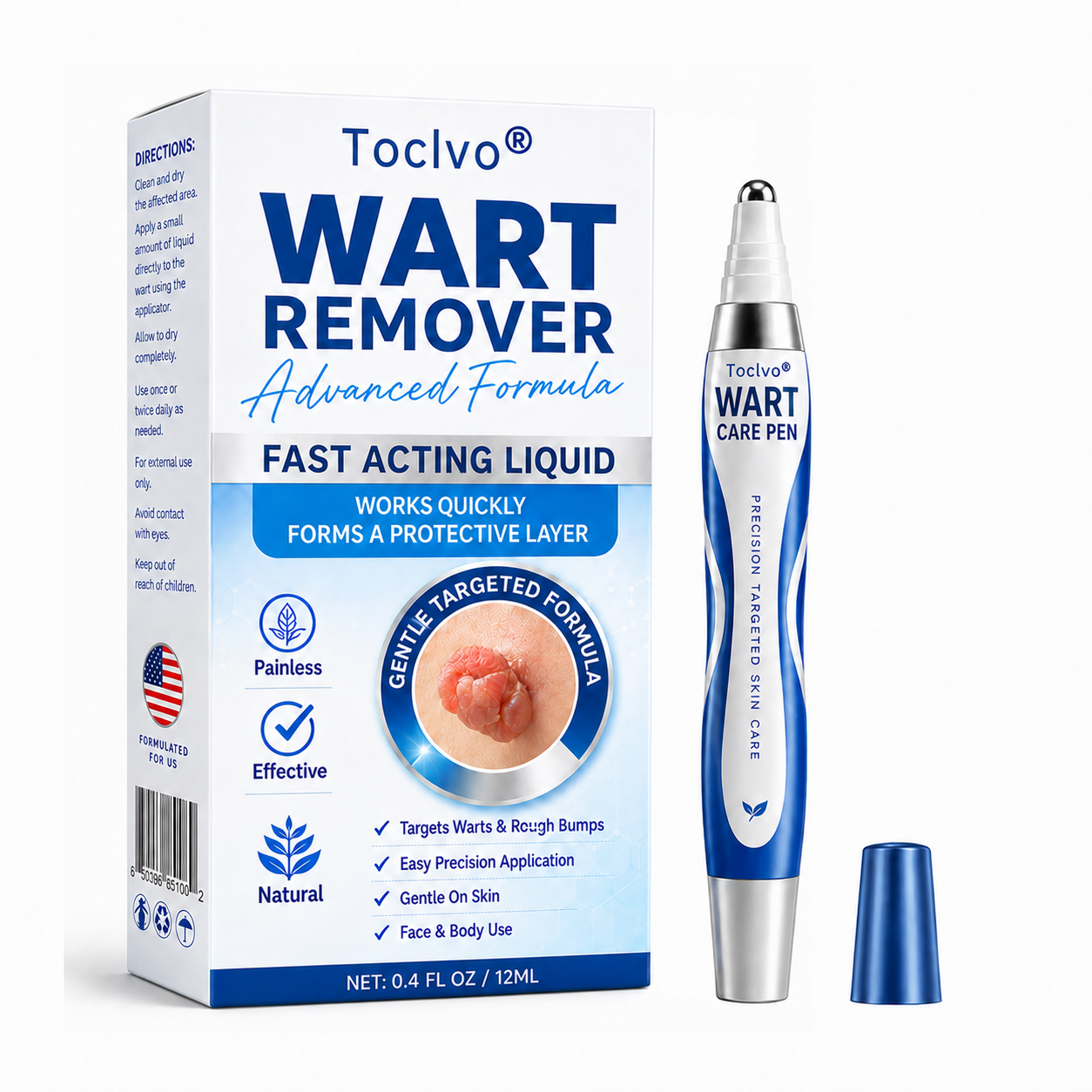 🫆 Toclvo® Fast-Acting Wart Remover Care Pen | Targets Warts, Skin Tags & Rough Bumps