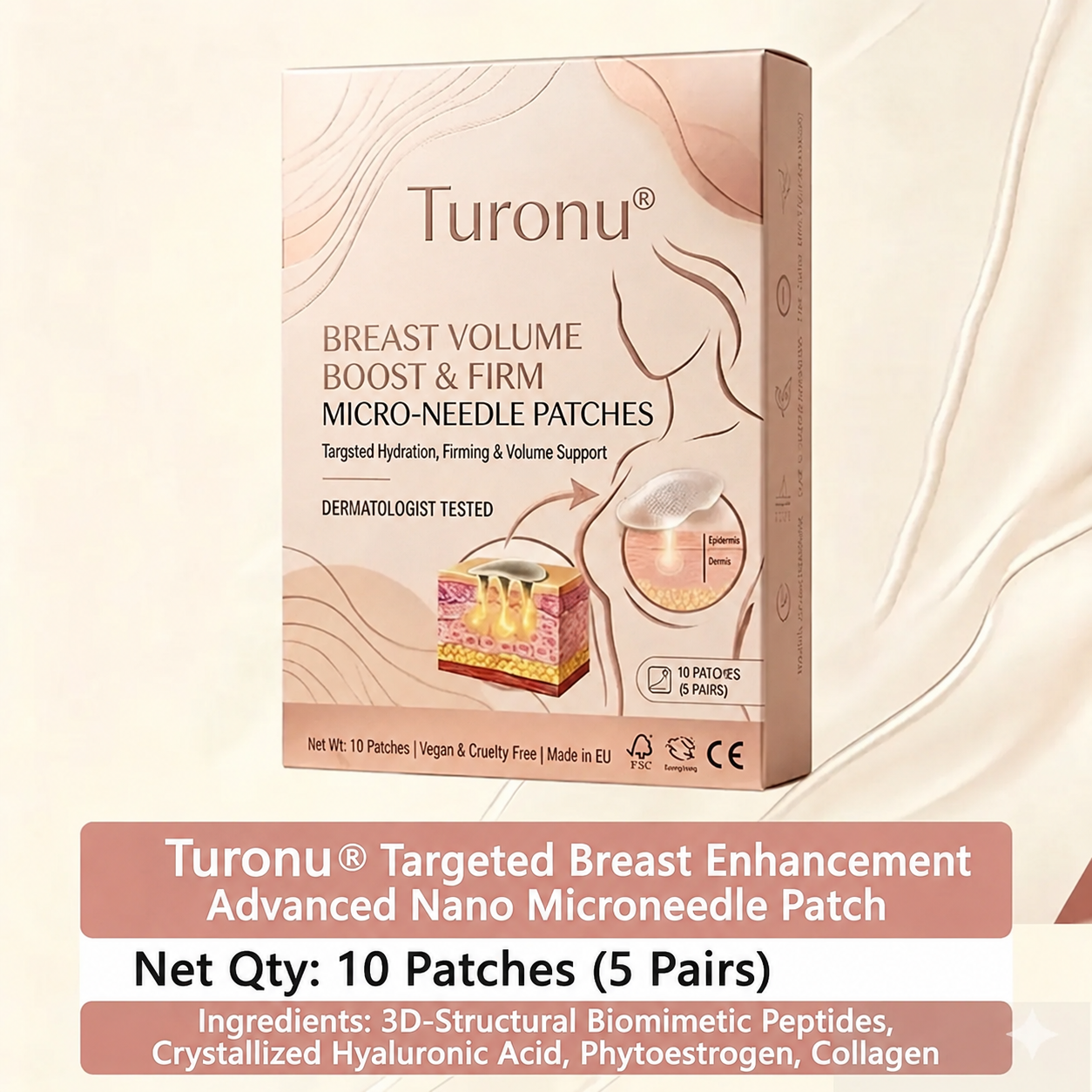 💥Turonu® 👩‍⚕️ Targeted Breast Enhancement Advanced Nano Microneedle Patch💃
