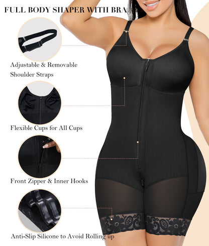 🩸Sale Happening Now:70% OFF Tummy Control Butt Lifter Shaper | Zipper Crotch + Detachable Shoulder Straps