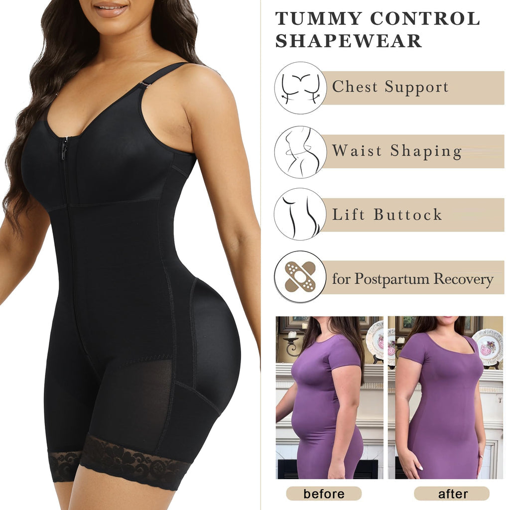🩸Sale Happening Now:70% OFF Tummy Control Butt Lifter Shaper | Zipper Crotch + Detachable Shoulder Straps
