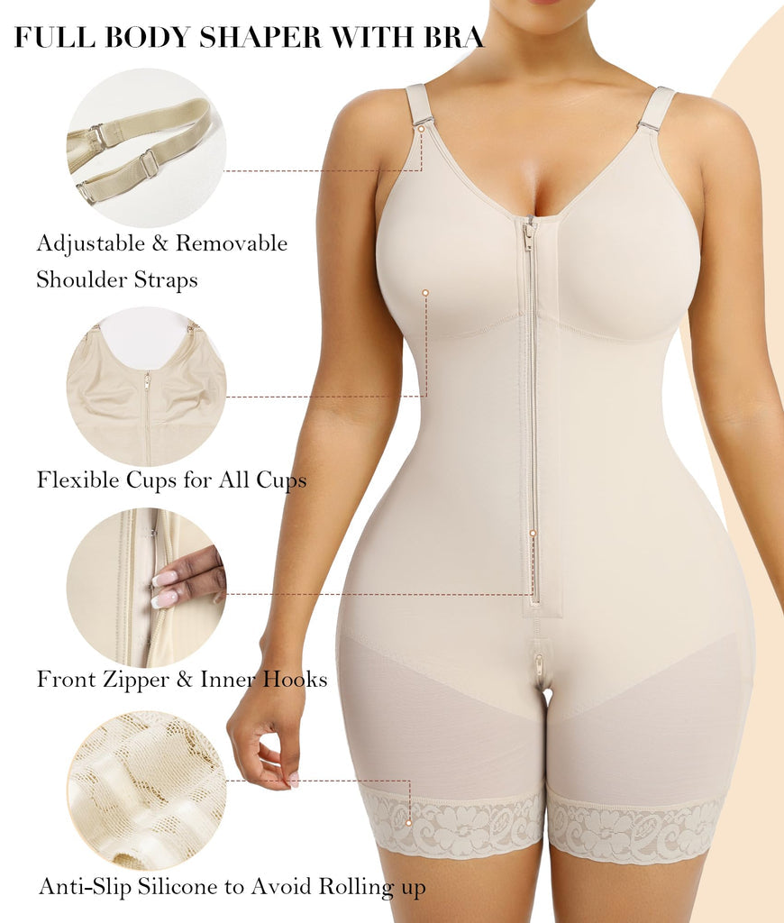 🩸Sale Happening Now:70% OFF Tummy Control Butt Lifter Shaper | Zipper Crotch + Detachable Shoulder Straps