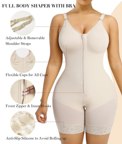 🩸Sale Happening Now:70% OFF Tummy Control Butt Lifter Shaper | Zipper Crotch + Detachable Shoulder Straps