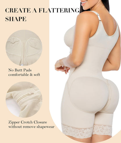 🩸Sale Happening Now:70% OFF Tummy Control Butt Lifter Shaper | Zipper Crotch + Detachable Shoulder Straps