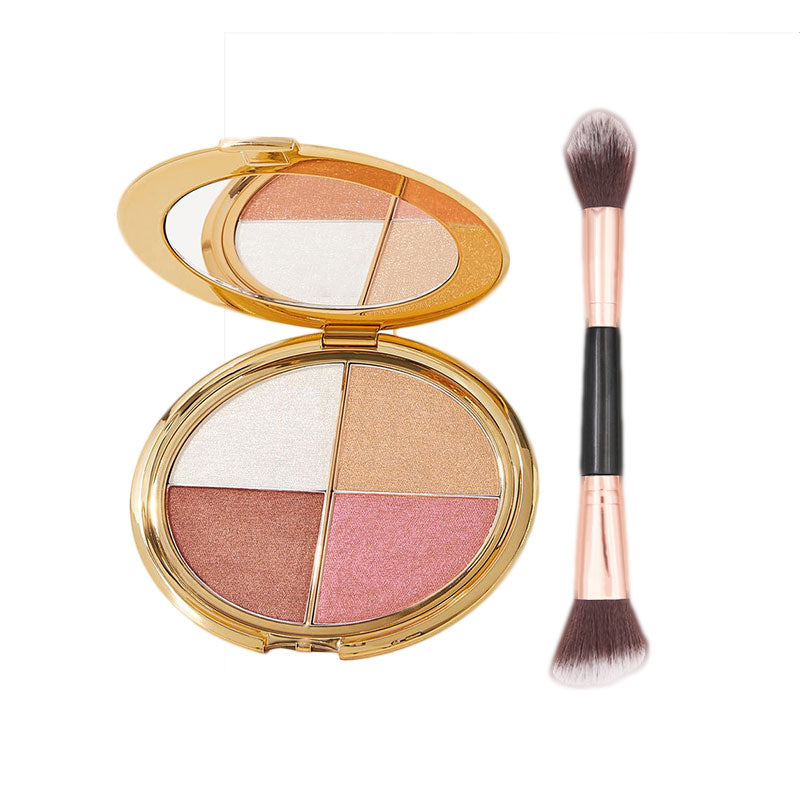 🎊Last 3 hours 60% off🔥eye & cheek palette - eyeshadow and highlighter makeup (with Detachable Brush)